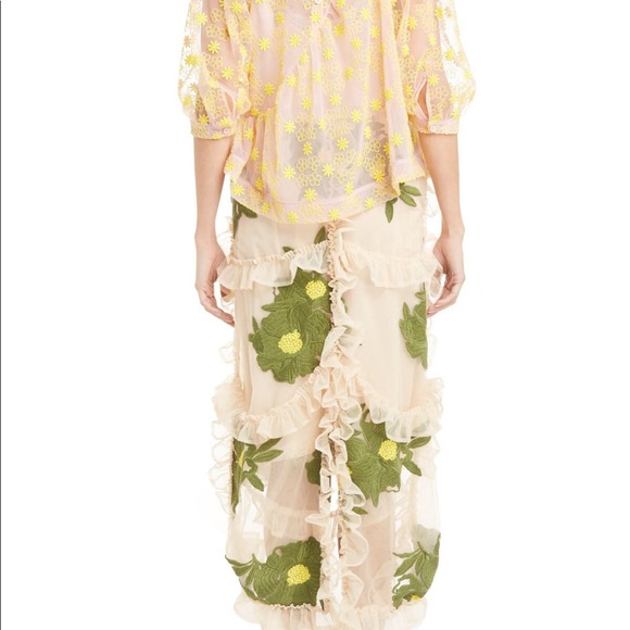 Simone Rocha Diagonal Frill Top - Picture 2 of 8